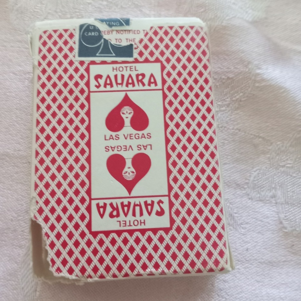 LAS VEGAS SAHARA Casino Vintage BEE No. 92 Club Playing Cards Hotel Old Retro